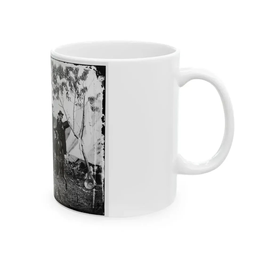 Bealeton, Virginia. Officers Of Signal Corps. Headquarters, Army Of The Potomac (U.S. Civil War) White Coffee Mug - Go Mug Yourself