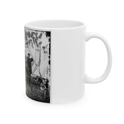 Bealeton, Virginia. Officers Of Signal Corps. Headquarters, Army Of The Potomac (U.S. Civil War) White Coffee Mug - Go Mug Yourself