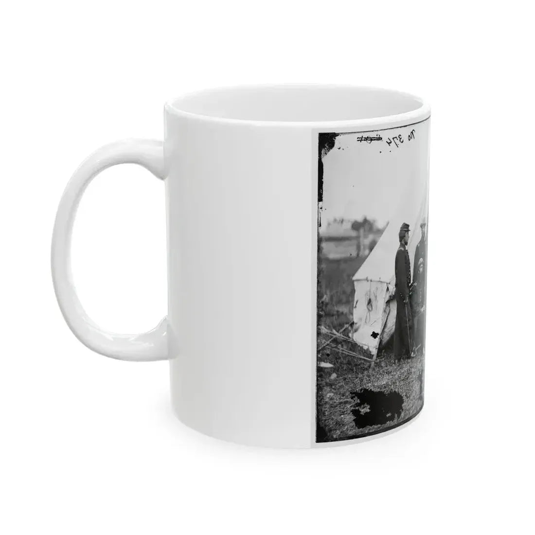 Bealeton, Virginia. Officers Of Signal Corps. Headquarters, Army Of The Potomac (U.S. Civil War) White Coffee Mug - Go Mug Yourself