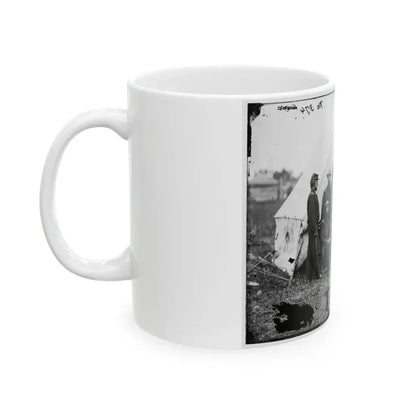 Bealeton, Virginia. Officers Of Signal Corps. Headquarters, Army Of The Potomac (U.S. Civil War) White Coffee Mug - Go Mug Yourself