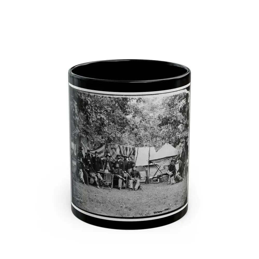 Bealeton, Virginia. Regimental Staff 93d New York Infantry. (Morgan Rifles) (U.S. Civil War) Black Coffee Mug 11oz - Go Mug Yourself