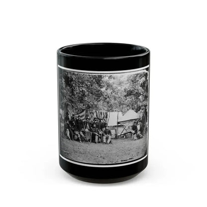 Bealeton, Virginia. Regimental Staff 93d New York Infantry. (Morgan Rifles) (U.S. Civil War) Black Coffee Mug 15oz - Go Mug Yourself