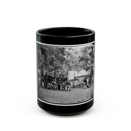 Bealeton, Virginia. Regimental Staff 93d New York Infantry. (Morgan Rifles) (U.S. Civil War) Black Coffee Mug 15oz - Go Mug Yourself