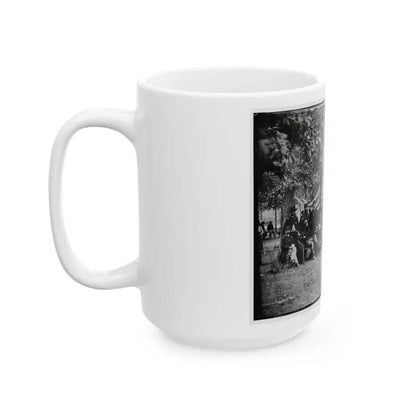 Bealeton, Virginia. Regimental Staff 93d New York Infantry. (Morgan Rifles) (U.S. Civil War) White Coffee Mug - Go Mug Yourself