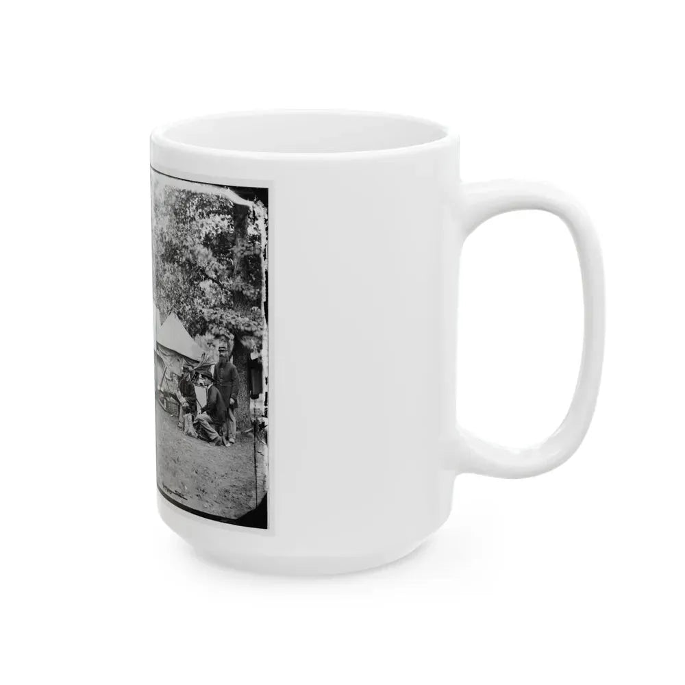 Bealeton, Virginia. Regimental Staff 93d New York Infantry. (Morgan Rifles) (U.S. Civil War) White Coffee Mug - Go Mug Yourself