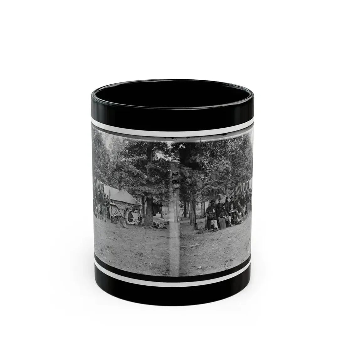 Bealeton, Virginia. Regimental Staff, 93d New York Volunteers (U.S. Civil War) Black Coffee Mug 11oz - Go Mug Yourself