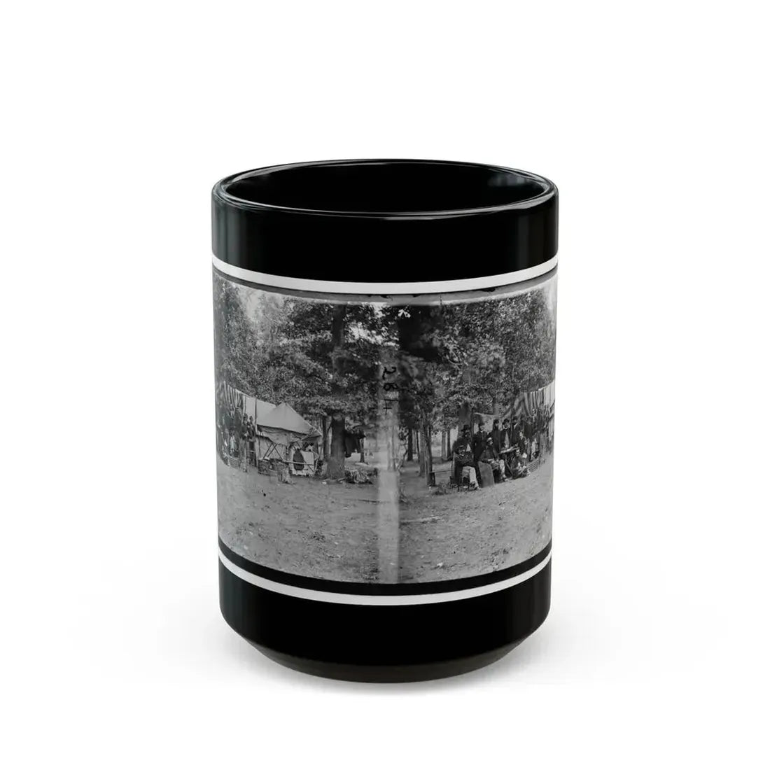Bealeton, Virginia. Regimental Staff, 93d New York Volunteers (U.S. Civil War) Black Coffee Mug 15oz - Go Mug Yourself