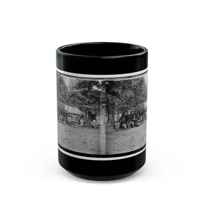 Bealeton, Virginia. Regimental Staff, 93d New York Volunteers (U.S. Civil War) Black Coffee Mug 15oz - Go Mug Yourself