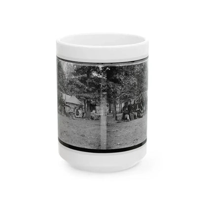 Bealeton, Virginia. Regimental Staff, 93d New York Volunteers (U.S. Civil War) White Coffee Mug 15oz - Go Mug Yourself