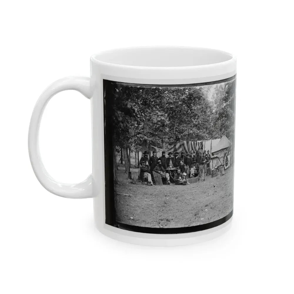Bealeton, Virginia. Regimental Staff, 93d New York Volunteers (U.S. Civil War) White Coffee Mug - Go Mug Yourself