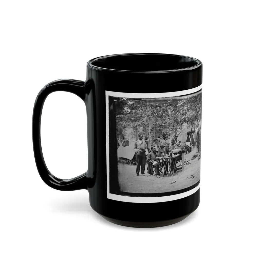 Bealeton, Virginia. Army Of The Potomac Officer's Mess Of Company D, 93d New York Infantry (U.S. Civil War) Black Coffee Mug-Go Mug Yourself