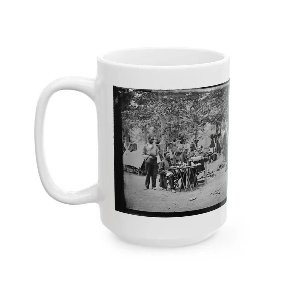 Bealeton, Virginia. Army Of The Potomac Officer's Mess Of Company D, 93d New York Infantry (U.S. Civil War) White Coffee Mug-Go Mug Yourself