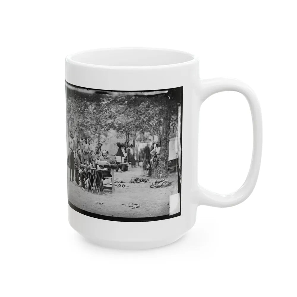 Bealeton, Virginia. Army Of The Potomac Officer's Mess Of Company D, 93d New York Infantry (U.S. Civil War) White Coffee Mug-Go Mug Yourself