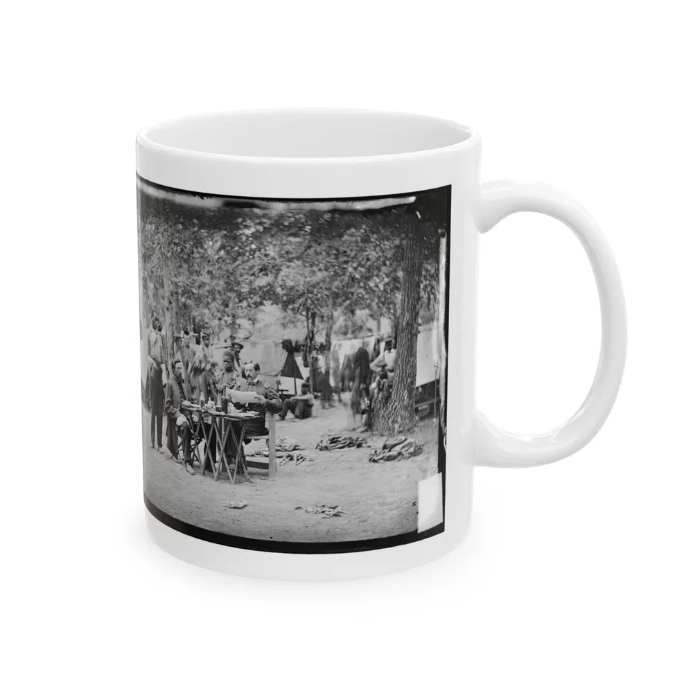 Bealeton, Virginia. Army Of The Potomac Officer's Mess Of Company D, 93d New York Infantry (U.S. Civil War) White Coffee Mug-Go Mug Yourself