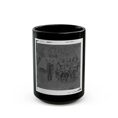 Bealeton, Virginia. Captain Henry P. Smith's Mess. Company D, 93d New York Volunteers (U.S. Civil War) Black Coffee Mug-15oz-Go Mug Yourself