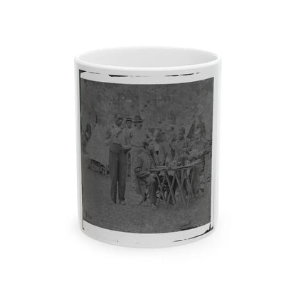 Bealeton, Virginia. Captain Henry P. Smith's Mess. Company D, 93d New York Volunteers (U.S. Civil War) White Coffee Mug-11oz-Go Mug Yourself