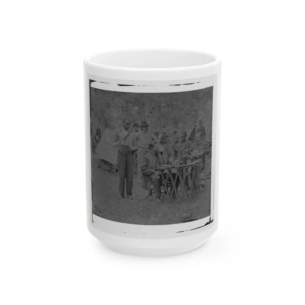 Bealeton, Virginia. Captain Henry P. Smith's Mess. Company D, 93d New York Volunteers (U.S. Civil War) White Coffee Mug-15oz-Go Mug Yourself