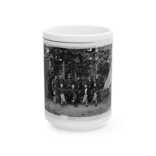 Bealeton, Virginia. Company I, 93d New York Infantry Officers And Non-Commissioned Officers (U.S. Civil War) White Coffee Mug-15oz-Go Mug Yourself