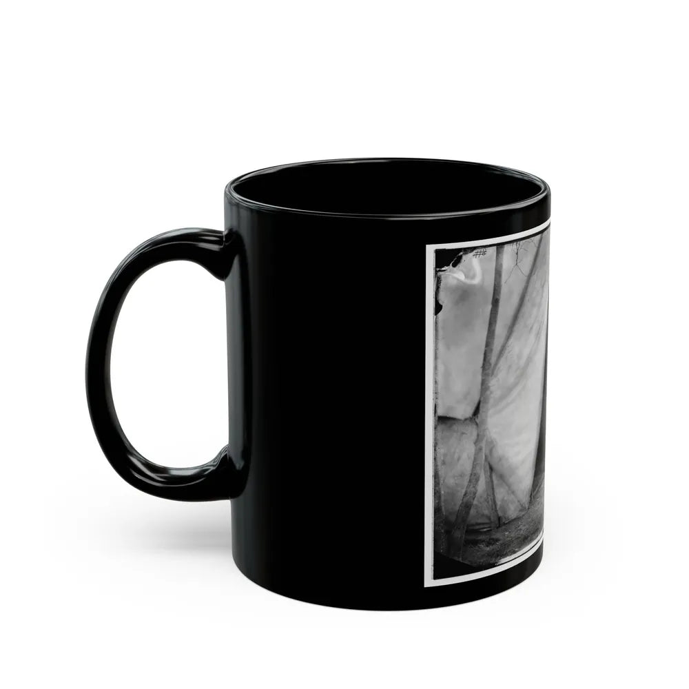 Bealeton, Virginia. Gen. William H. French Standing In Front Of Tent (U.S. Civil War) Black Coffee Mug-Go Mug Yourself