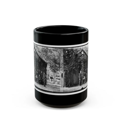 Bealeton, Virginia. General Marsena R. Patrick And Staff(2) (U.S. Civil War) Black Coffee Mug-15oz-Go Mug Yourself