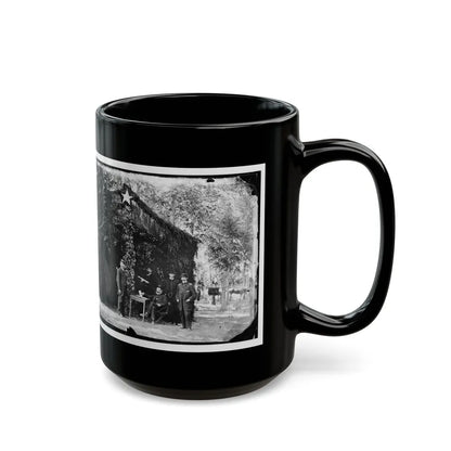 Bealeton, Virginia. General Marsena R. Patrick And Staff(2) (U.S. Civil War) Black Coffee Mug-Go Mug Yourself