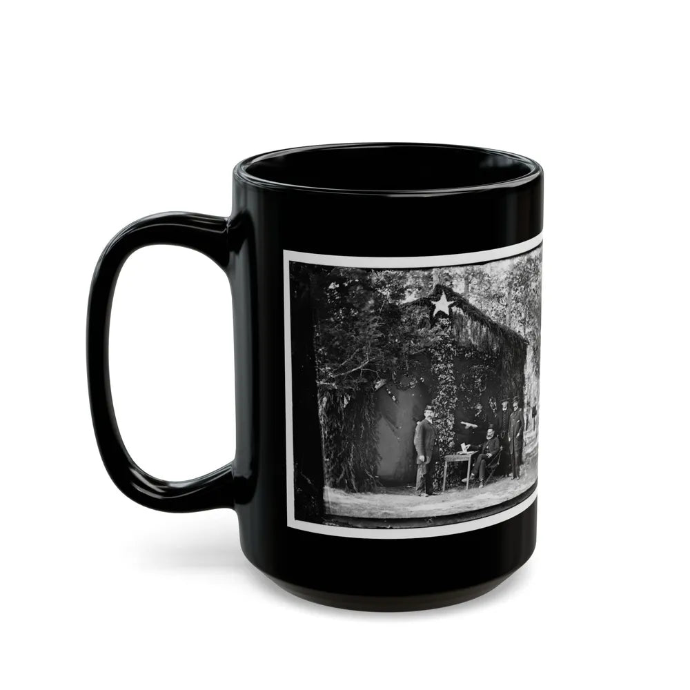 Bealeton, Virginia. General Marsena R. Patrick And Staff(2) (U.S. Civil War) Black Coffee Mug-Go Mug Yourself