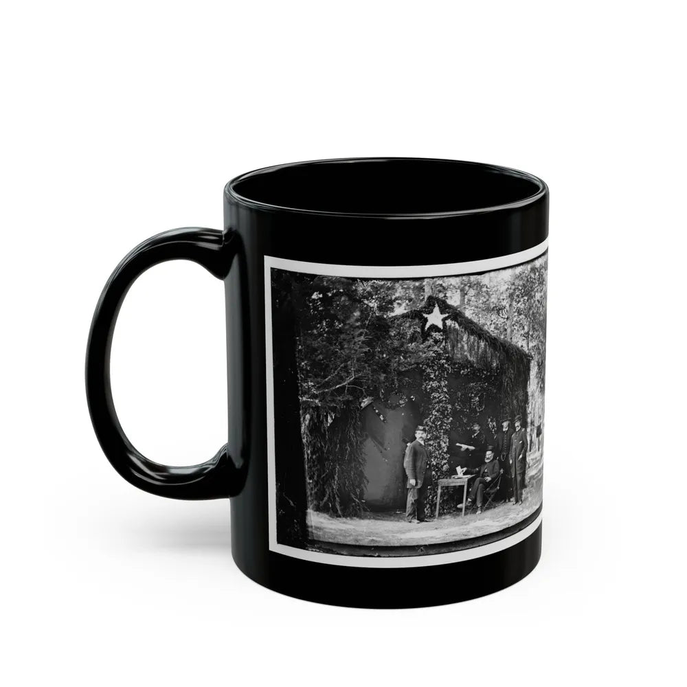 Bealeton, Virginia. General Marsena R. Patrick And Staff(2) (U.S. Civil War) Black Coffee Mug-Go Mug Yourself