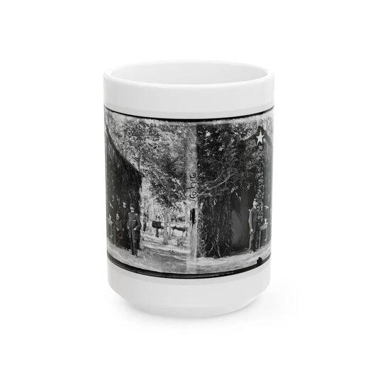 Bealeton, Virginia. General Marsena R. Patrick And Staff(2) (U.S. Civil War) White Coffee Mug-15oz-Go Mug Yourself