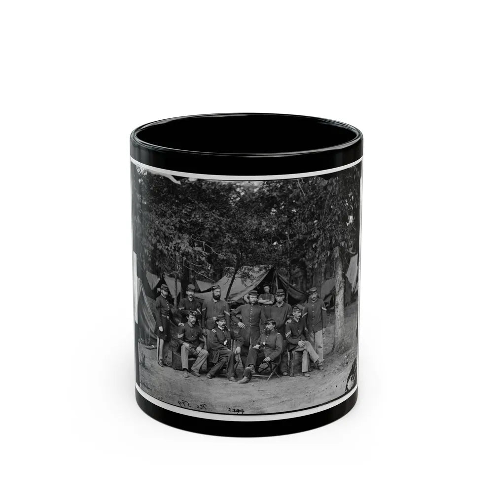 Bealeton, Virginia. Officers And Non-Commissioned Officers Of Company D, 93d New York Infantry (U.S. Civil War) Black Coffee Mug-11oz-Go Mug Yourself