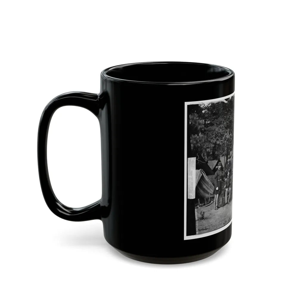 Bealeton, Virginia. Officers And Non-Commissioned Officers Of Company D, 93d New York Infantry (U.S. Civil War) Black Coffee Mug-Go Mug Yourself