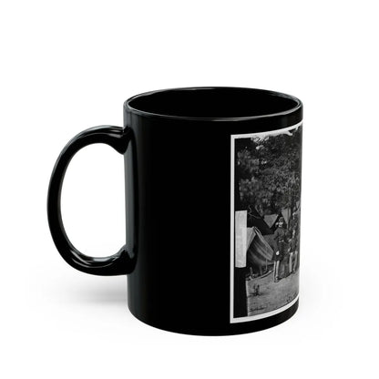 Bealeton, Virginia. Officers And Non-Commissioned Officers Of Company D, 93d New York Infantry (U.S. Civil War) Black Coffee Mug-Go Mug Yourself