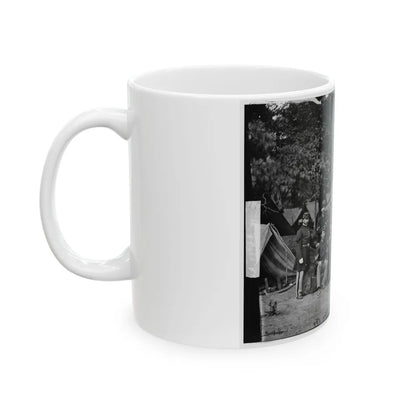 Bealeton, Virginia. Officers And Non-Commissioned Officers Of Company D, 93d New York Infantry (U.S. Civil War) White Coffee Mug-Go Mug Yourself