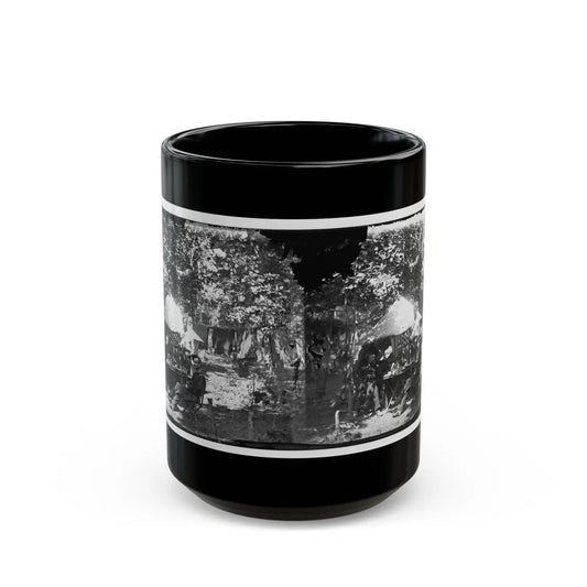 Bealeton, Virginia. Officer's Mess, Company E, 93d New York Volunteers (U.S. Civil War) Black Coffee Mug-15oz-Go Mug Yourself