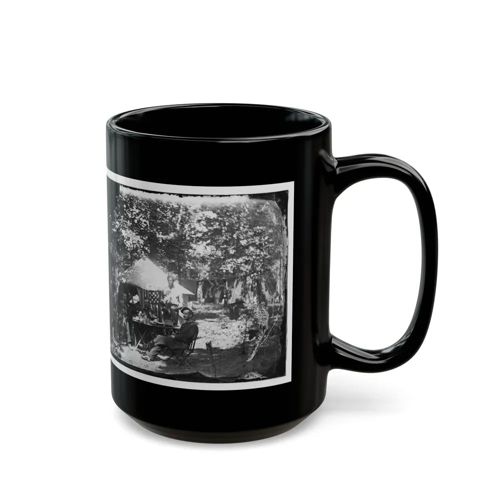 Bealeton, Virginia. Officer's Mess, Company E, 93d New York Volunteers (U.S. Civil War) Black Coffee Mug-Go Mug Yourself