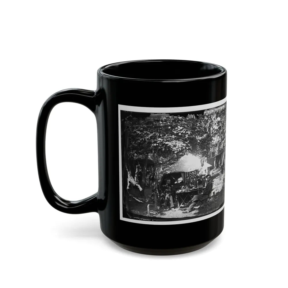 Bealeton, Virginia. Officer's Mess, Company E, 93d New York Volunteers (U.S. Civil War) Black Coffee Mug-Go Mug Yourself