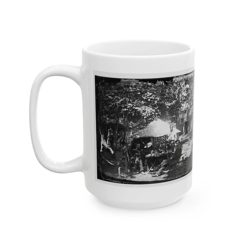 Bealeton, Virginia. Officer's Mess, Company E, 93d New York Volunteers (U.S. Civil War) White Coffee Mug-Go Mug Yourself