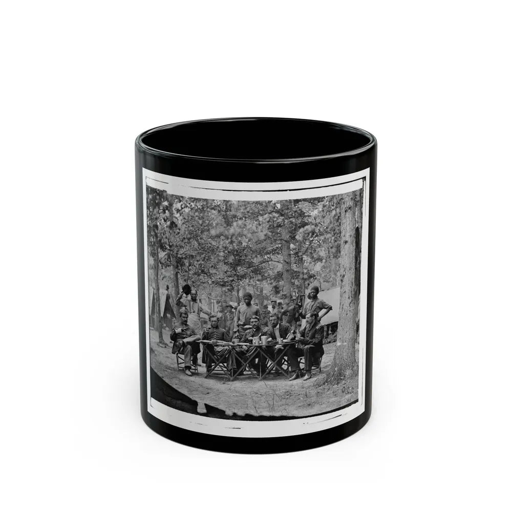 Bealeton, Virginia. Officer's Mess. Company F, 93d New York Volunteers Headquarters, Army Of The Potomac (U.S. Civil War) Black Coffee Mug-11oz-Go Mug Yourself