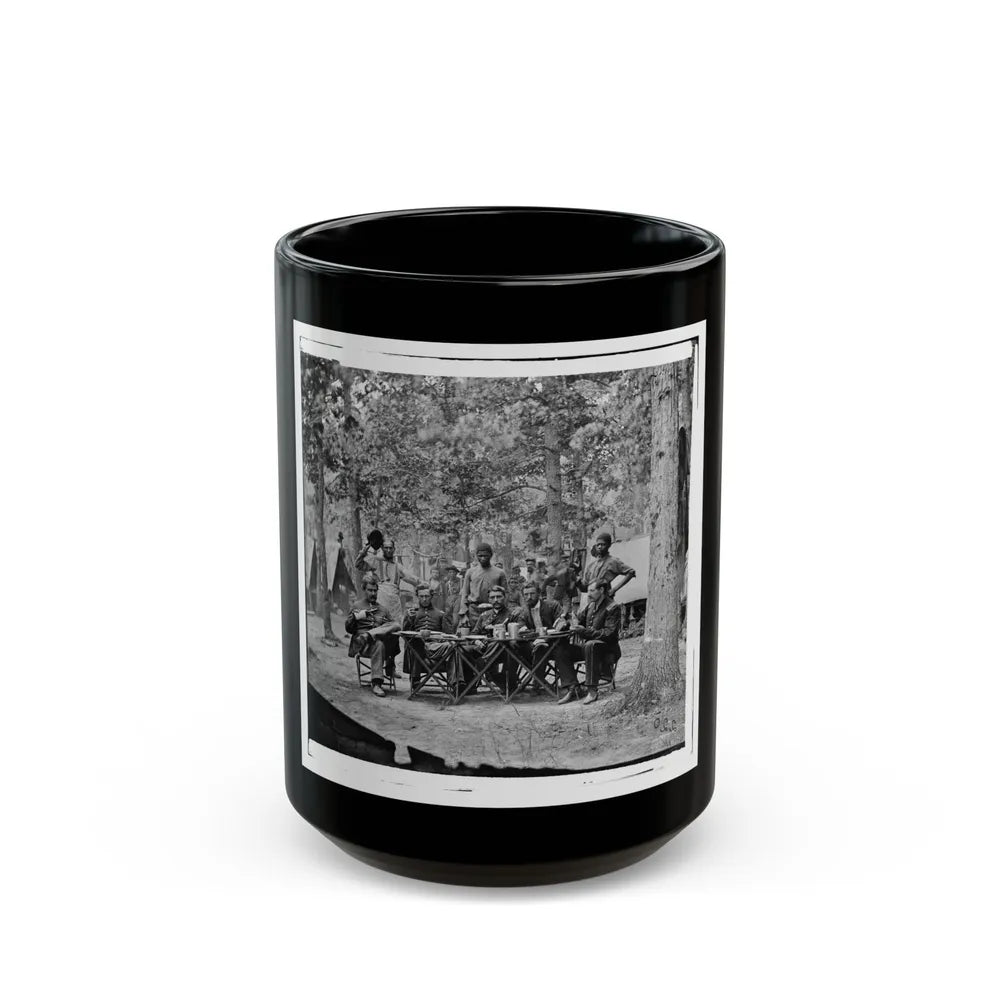 Bealeton, Virginia. Officer's Mess. Company F, 93d New York Volunteers Headquarters, Army Of The Potomac (U.S. Civil War) Black Coffee Mug-15oz-Go Mug Yourself