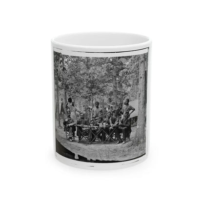 Bealeton, Virginia. Officer's Mess. Company F, 93d New York Volunteers Headquarters, Army Of The Potomac (U.S. Civil War) White Coffee Mug-11oz-Go Mug Yourself