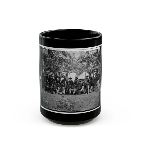 Bealeton, Virginia. Officers Of 93d New York Infantry (U.S. Civil War) Black Coffee Mug-15oz-Go Mug Yourself