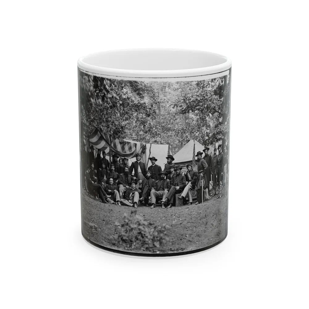 Bealeton, Virginia. Officers Of 93d New York Infantry (U.S. Civil War) White Coffee Mug-11oz-Go Mug Yourself