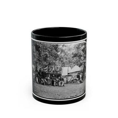 Bealeton, Virginia. Regimental Staff 93d New York Infantry. (Morgan Rifles) (U.S. Civil War) Black Coffee Mug-11oz-Go Mug Yourself