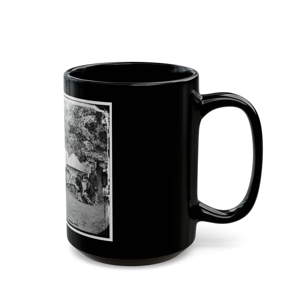 Bealeton, Virginia. Regimental Staff 93d New York Infantry. (Morgan Rifles) (U.S. Civil War) Black Coffee Mug-Go Mug Yourself