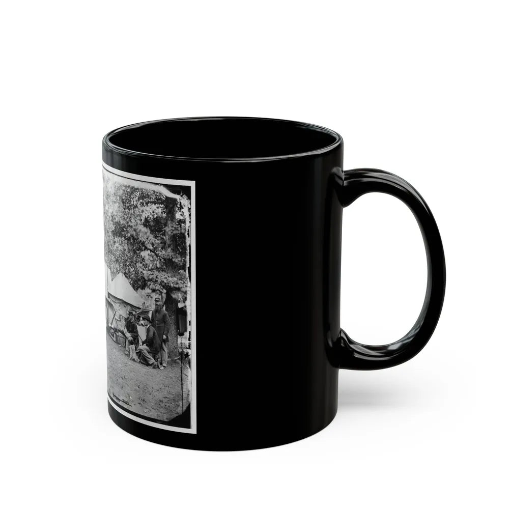 Bealeton, Virginia. Regimental Staff 93d New York Infantry. (Morgan Rifles) (U.S. Civil War) Black Coffee Mug-Go Mug Yourself