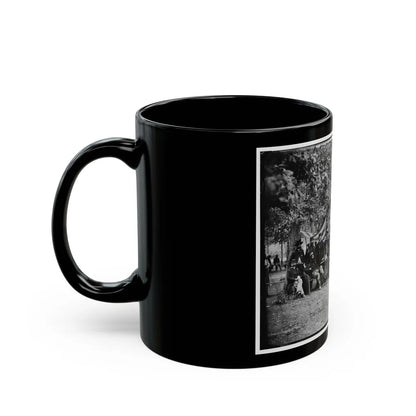 Bealeton, Virginia. Regimental Staff 93d New York Infantry. (Morgan Rifles) (U.S. Civil War) Black Coffee Mug-Go Mug Yourself