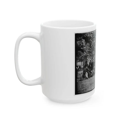 Bealeton, Virginia. Regimental Staff 93d New York Infantry. (Morgan Rifles) (U.S. Civil War) White Coffee Mug-Go Mug Yourself