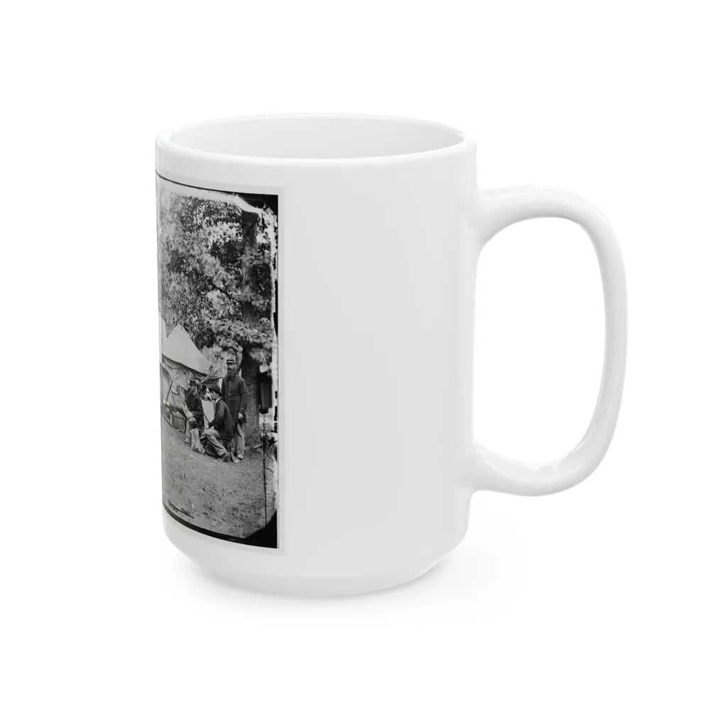 Bealeton, Virginia. Regimental Staff 93d New York Infantry. (Morgan Rifles) (U.S. Civil War) White Coffee Mug-Go Mug Yourself