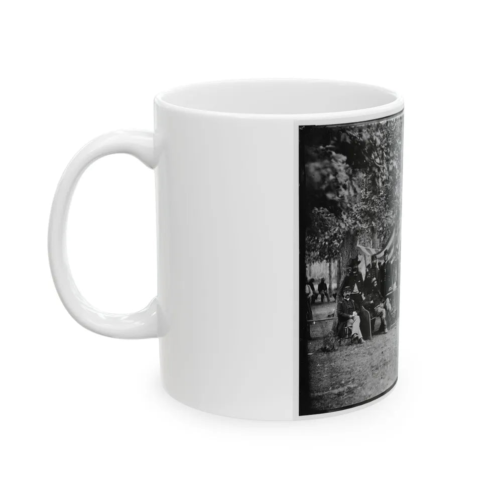 Bealeton, Virginia. Regimental Staff 93d New York Infantry. (Morgan Rifles) (U.S. Civil War) White Coffee Mug-Go Mug Yourself