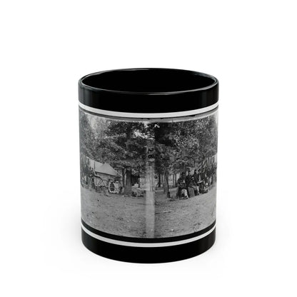 Bealeton, Virginia. Regimental Staff, 93d New York Volunteers (U.S. Civil War) Black Coffee Mug-11oz-Go Mug Yourself