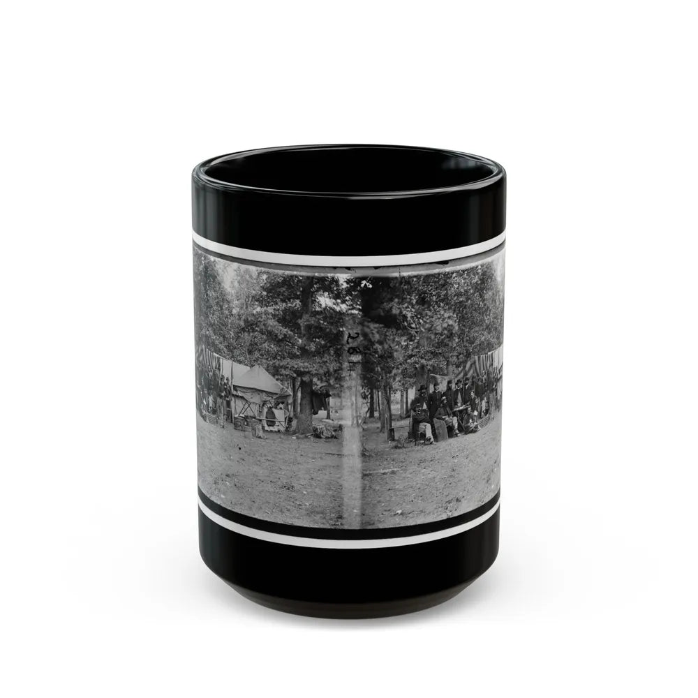 Bealeton, Virginia. Regimental Staff, 93d New York Volunteers (U.S. Civil War) Black Coffee Mug-15oz-Go Mug Yourself